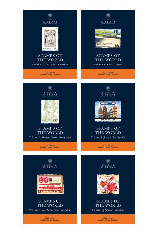 Stanley Gibbons Stamp Storage Systems STANLEY GIBBONS 2023 Stamps Of The World – Set Of 6 Catalogues